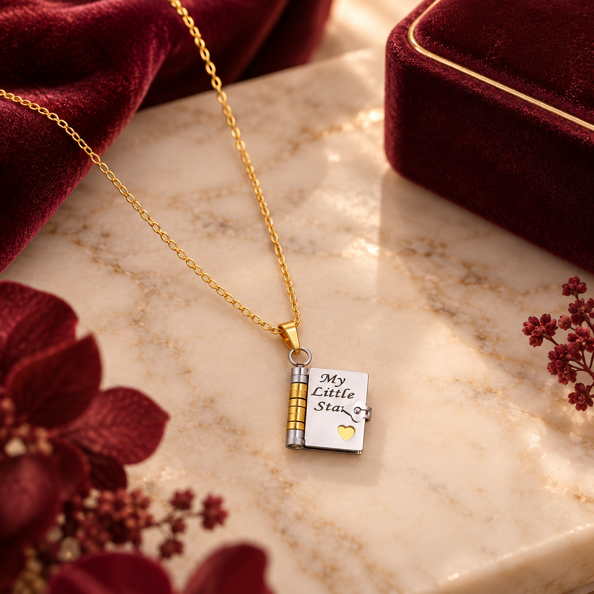 Little Star Book Necklace