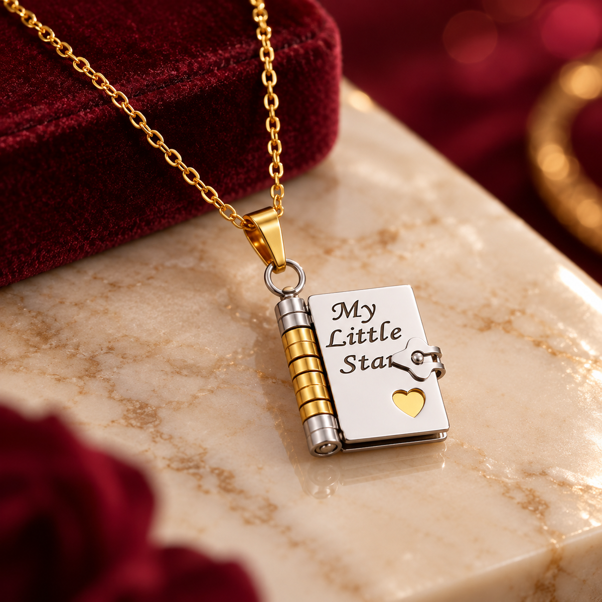 Little Star Book Necklace