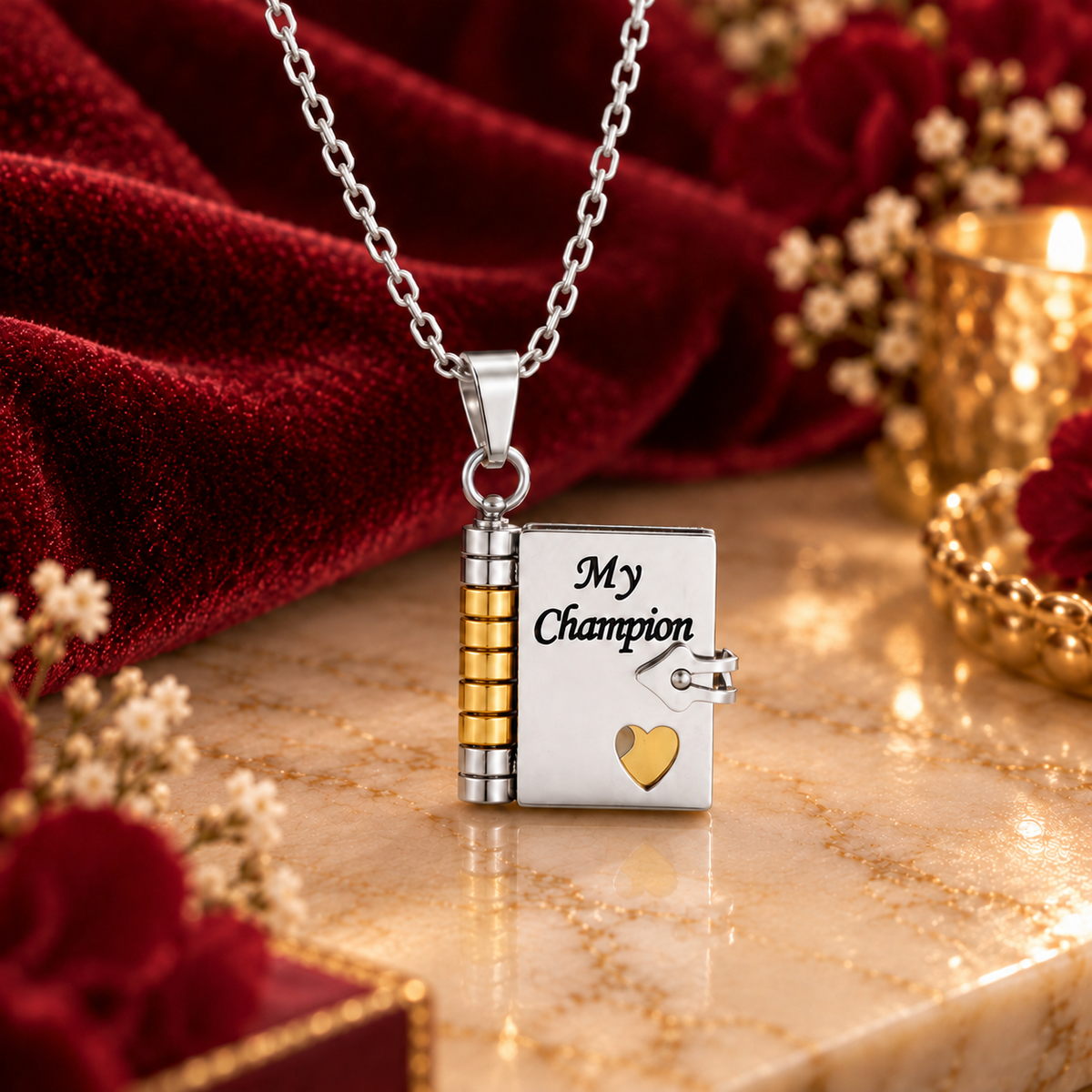 My Champion Book Necklace