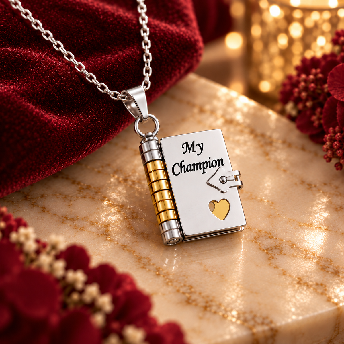 My Champion Book Necklace