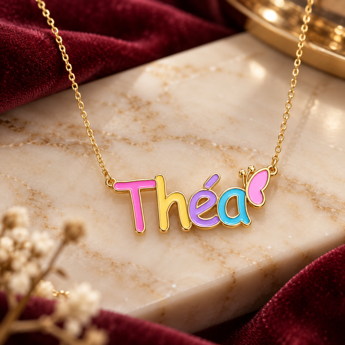 Colored Name Necklace