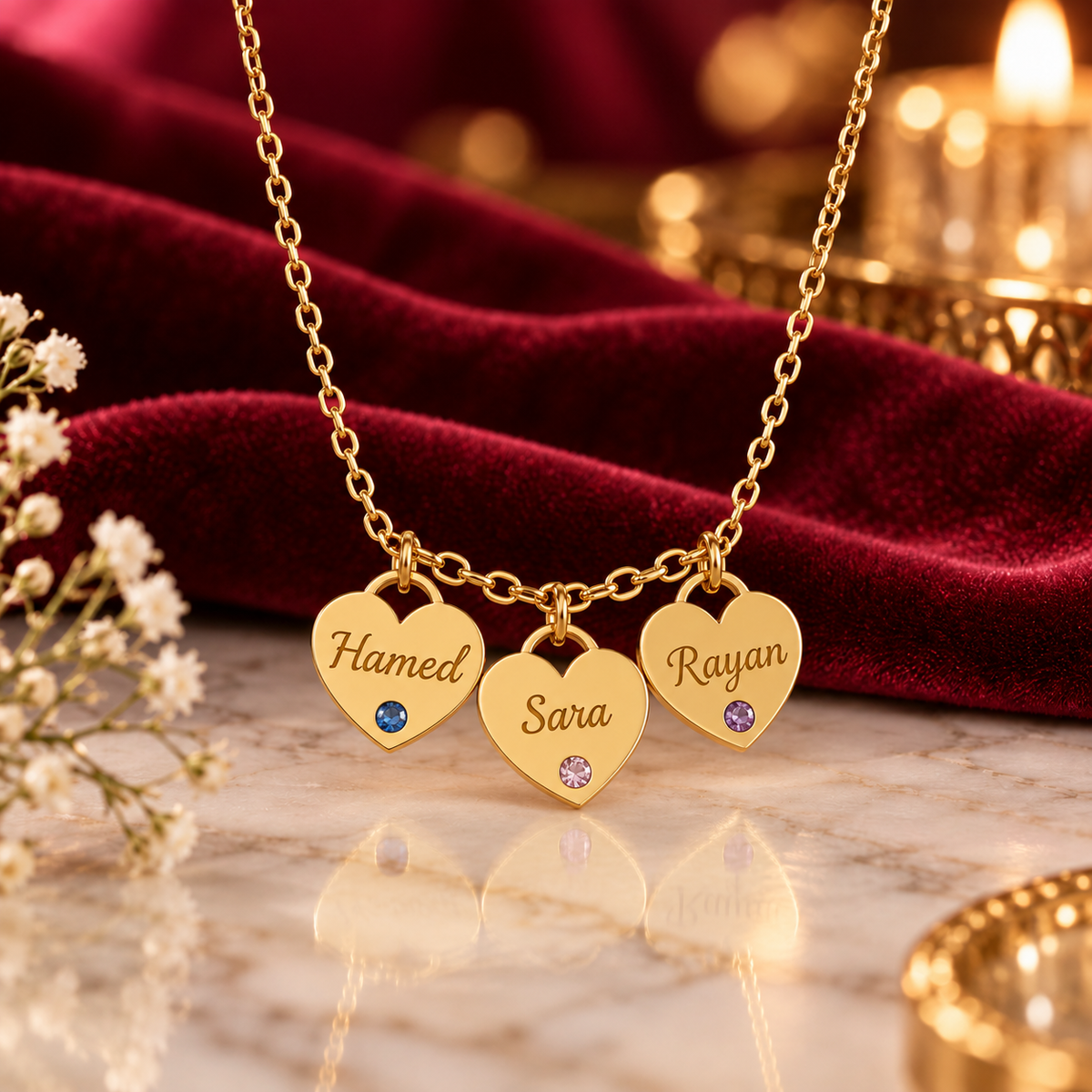 Family Heart Necklace