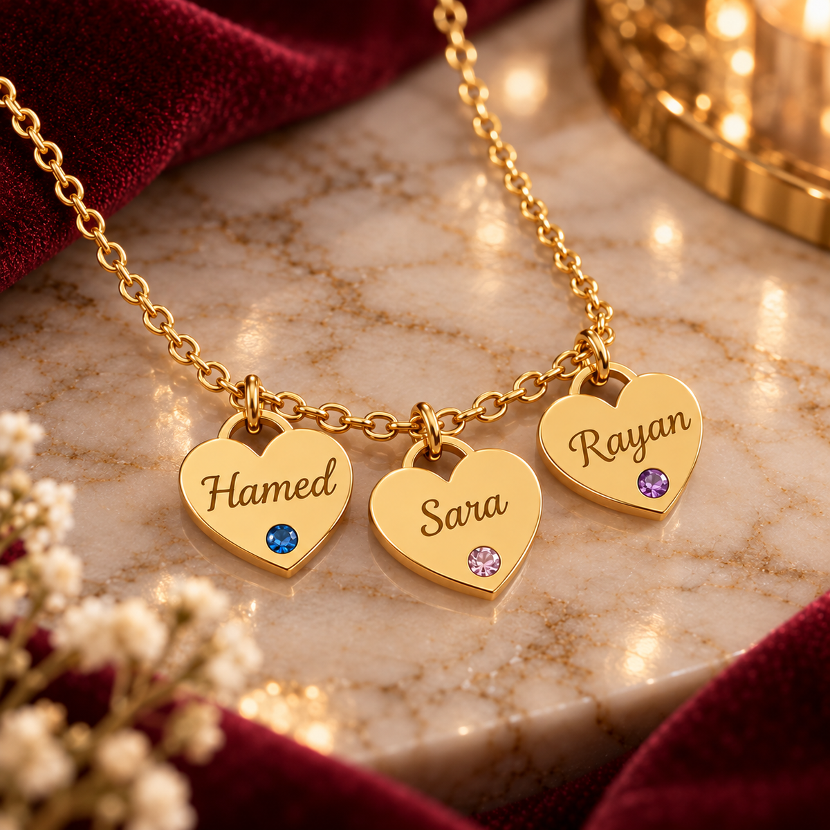 Family Heart Necklace